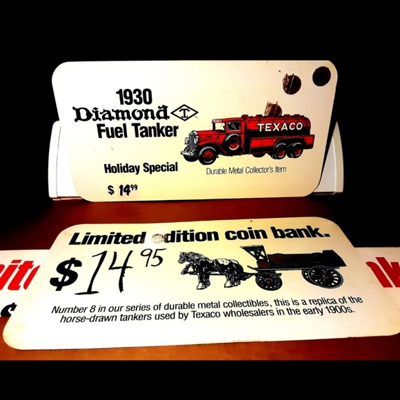 Texaco Horse Drawn Fuel Tanker Advertising Sign Display Lot 12 items - Picture 2 of 10